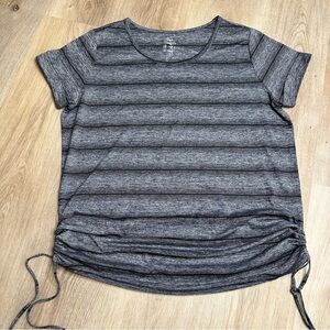 Made for Life Striped Side Drawstring Top size L